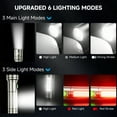 thumbnail image 4 of LED Flashlight Rechargeable, 6 Modes High Lumens Power Display Flashlights, Small Handheld Pocket Powerful Lights, Zoomable Torch Light For Hiking Hunting Camping Emergency, 4 of 8