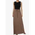 thumbnail image 6 of TheMogan Women's S~3X Drawstring Waist Pocket Drapey Jersey A-Line Long Maxi Skirt, 6 of 7