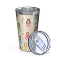 thumbnail image 2 of 16oz Tumblers Beige Princess Dress Pattern Stainless Steel Vacuum Insulated Double Wall Travel Tumbler Cups Mug with Lid and Straw,Cleaning Brush for Coffee,Tea, 2 of 4