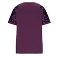 thumbnail image 2 of Birdeem Womens Fashion Casual V-Neck Patchwork Zipper Short Sleeve Loose Comfortable Blouse Tops, 2 of 5