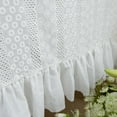 thumbnail image 4 of French Country White Cotton Lace Tablecloth Embroidered Ruffled Design, 4 of 9