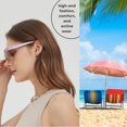 thumbnail image 5 of Leafael Personalized Initials Polarized Sunglasses for Women, Letter D – Two-Tone Purple Square Frame, UV400 Monogram Sunglasses, Gift for Her & Bridesmaids, 5 of 6