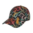 thumbnail image 6 of Lsque Snake And Flower Baseball Cap Trucker Low Profile Hat Golf Dad Hat Adjustable Original Classic Unconstructed Plain Cap Men Women, 6 of 9