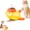 Yellow, variant on Duck Cat Treat Dispenser,Duck Shape Puzzle Feeder,Interactive Dog Food Dispenser with Press Button and Rotating Design,Cat Enrichment Toys