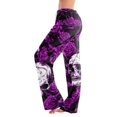 thumbnail image 3 of Clossjun Halloween Pajama Pants for Women Cozy Wide-Leg Novelty Holiday Pumpkin Ghost Bat Print Bottoms Nightwear M, 3 of 6