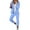 Blue, variant on KIHOUT Women's Long Sleeve Solid Suit Pants Casual Elegant Business Suit Sets
