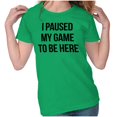 thumbnail image 3 of I Paused My Game to Be Here Cranky Womens Fitted Plus Size Graphic Tee Brisco Brands 2X, 3 of 5
