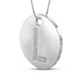 thumbnail image 3 of JewelersClub Accent White Diamond Initial Letter Pendant Necklace for Women | Customizable Sterling Silver L Alphabet Monogram Necklaces for Girls |Capital Letters | Personalized Jewelry Gift for Her, 3 of 4