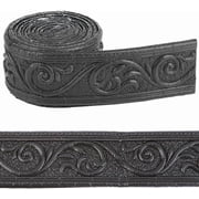 Anewi Crown Molding Peel and Stick, Flexible Wall Trim Border, Self Adhesive Mirror Frame Molding, 3D Foam Edging for Ceiling and Baseboard, Black, 1pc