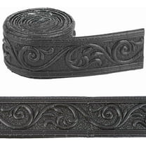 7.55Ftx2.32In Black Molding Trim Self Adhesive Vintage 3D Printing Peel and Stick Plastic Flexible Wallpaper Border Wall Edging Foam for Baseboard Mirror Border Wall Lines DIY Decor