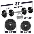 thumbnail image 2 of Yes4All Adjustable Dumbbell, 60 lbs with Connector, 2 of 6