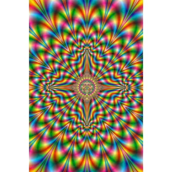 Psychedelic Pulse Trip Art Poster (24 x 36)