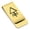 Gold, variant on Stainless Steel Phosphorus Alchemy Symbol Classic Slim Money Clip Credit Card Holder