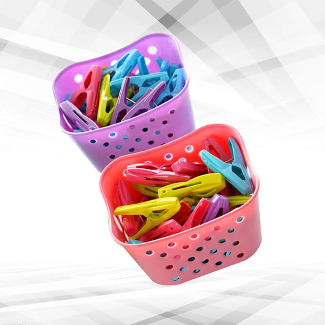 KALLORY 60Ud Pinzas De Plástico Para De Ropa Clips Antiviento Con Bordes Suaves