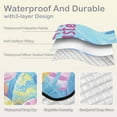thumbnail image 2 of Easter Colorful Eggs and Leaves Camping Mat Picnic Blanket Waterproof Sand-proof for Beach Lawn Park 78" x 78", 2 of 6