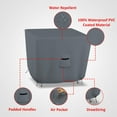 thumbnail image 3 of Square Patio Table Cover 12 Oz Waterproof 100% Weather Resistant Outdoor Square Table Cover with Air Pocket and Drawstrap for Snug Fit (Grey, 29" H x 46" W x 46" D), 3 of 7