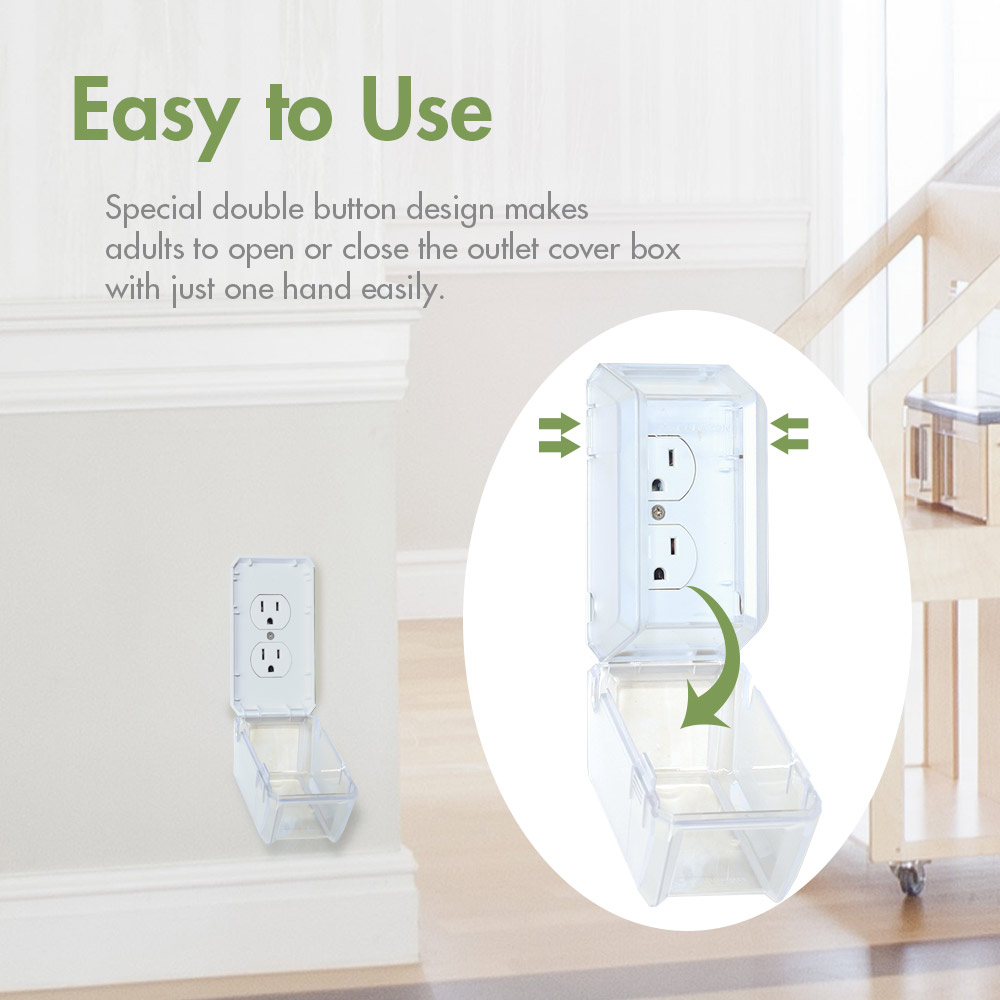 EUDEMON Electrical Outlet Cover Box, Clear photo 5