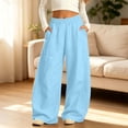 thumbnail image 6 of LIBRCLO Wide Leg Sweatpants for Girls Elastic Waist Baggy Casual Sweatpants with Pockets Kids Clothes Size 10-11Years, 6 of 8