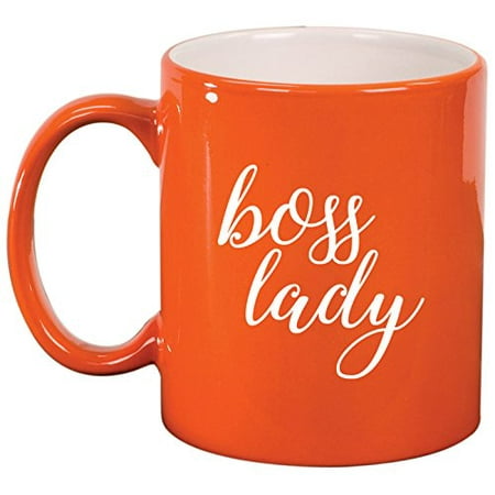 

Ceramic Coffee Tea Mug Cup Boss Lady (Orange)