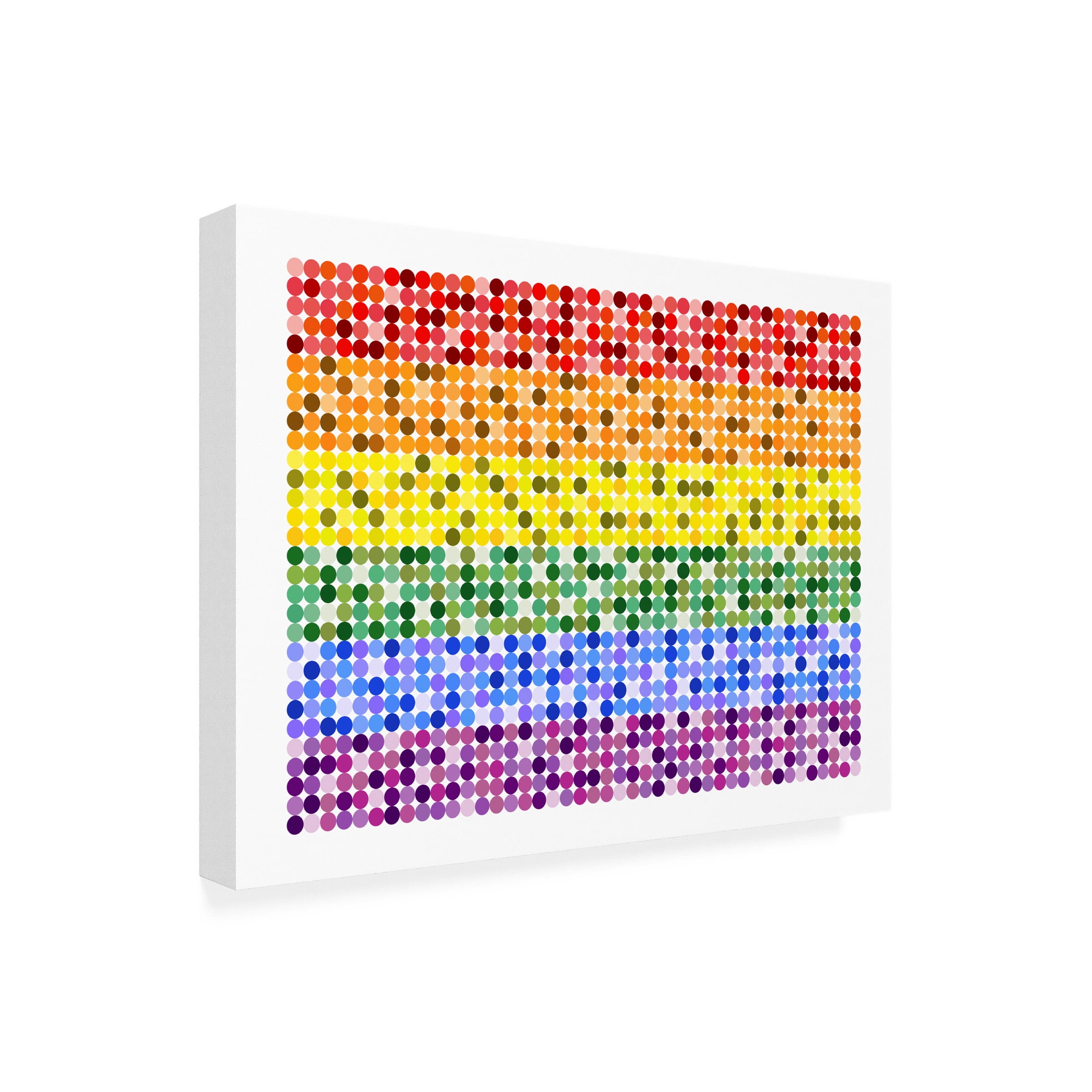 Canvas Wall Art - Tom Quartermaine 'Abstract Circle Rainbow Pride Flag' Wall Art for Living Room, Bedroom, or Office DÃ©cor by Trademark Fine Art - 19 x 14 Inches