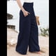 thumbnail image 3 of Pantalones Palazzo de para Mujer Azul Marino L, 3 of 8