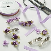 Offray Accessories, White 3/4 inch Value Pack 5 Petal Flower with Pearl Accessory for Wedding, Hair Clips, and Scrapbooking, 30 count, 1 Package