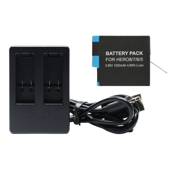 AHDBT-801 Battery & Charger Replacement for GoPro HERO6 Black Camera - Compatible with SPJB1B Fully Decoded Battery & Charger