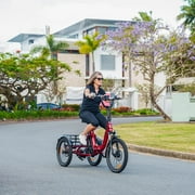 Addmotor Electric Trike for Adults, 750W, Folding Electric Tricycle, 48V 20Ah, 90MI, 380lbs, 3 Wheel Electric Bikes, Step Through Etrike, Parking Brake, Rear Motor & Differential, E-310 Plus Green