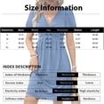 thumbnail image 3 of Twist Front Flowy Mini Dresses Trendy Womens Dress 2026, Mini Dresses for Women 2026 V Neck Short Sleeve A Line Dress, Summer Casual Work T Shirt Sundresses Khaki XL, 3 of 5