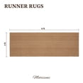 thumbnail image 3 of MatEssenz Runner Rug 2x6, Boho Long Hallway Runner for Kitchen Entryway, Machine Washable Non-Slip Woven Rug, Vintage Geometric Indoor Runner, Light Taupe Brown, 3 of 10
