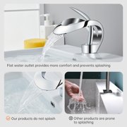 Chrome Elegant Vessel Sink Faucet 1 Hole Waterfall Vanity Mixer Faucet Single Handle