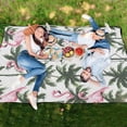 thumbnail image 6 of Extra Large Picnic Beach Blanket Waterproof Sand Proof Portable Outdoor Mat Flamingos and Palm Trees 60x80, 6 of 9