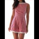 thumbnail image 2 of Mono Informal Holgado de Verano para Mujer, Sin Mangas, Estilo Bohemio, con Estampado Floral, Tirantes Finos, Pantalones Cortos, Mono con Bolsillos. Rojo S, 2 of 10
