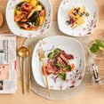 thumbnail image 6 of VEWEET, Series Annie, 18-Piece Porcelain Dinnerware Sets, Ivory White Dinner Set , Service for 6, 6 of 9