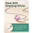 thumbnail image 5 of ChicSilver Solid 925 Sterling Silver Round Birthstone Necklace for Women Solitaire 1Carat (6.5mm) Cubic Zirconia Dainty Choker Necklace Christmas Valentines Birthday Graduation Gifts for Her, 5 of 10