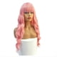 thumbnail image 3 of Pelucas Rosadas Pelucas Rizadas para Anime Cosplay Mujeres Pelucas Largas con Flequillo Rosa para Fiesta Pelucas Fiesta de Halloween, 3 of 10