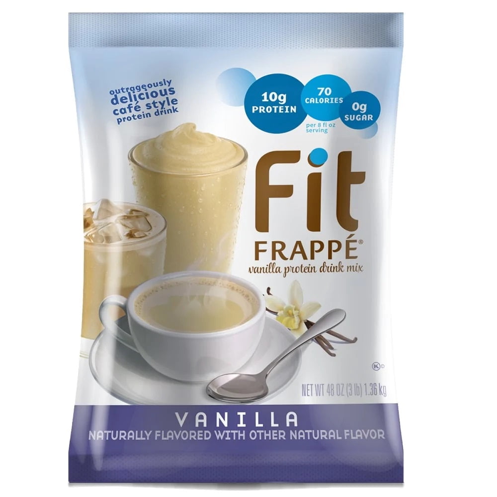 Big Train Fit Frappe Protein Drink Mix (3lbs.) Flavor: Vanilla (coffee ...