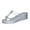 Silver, variant on Women'S Wedge Sandals Solid Color Hollow Out Peep Toe Faux Leather Comfortable Platform Slides For Summer Casual, Silver