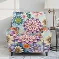thumbnail image 2 of HELLHERO Boho Mandala Flower Print Recliner Seat Covers for Reclining Chair Lazyboy Recliner Chair Cover with Handle Opening Lift Chair Covers with Side Pockets, 2 of 8