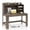 Oak, variant on 42.5" Computer Desk with Hutch & Power Outlets, Study Desk Writing Desk for Home Office,Black