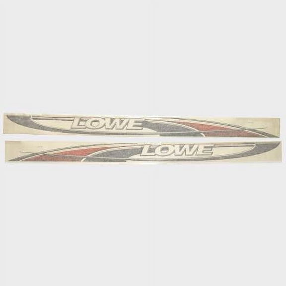 Lowe Boat Decals 1823488 | 106 x 7 1/4 Inch Red Black White (Set of 2)