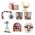 thumbnail image 1 of Farmhouse Cow Cattle Tray Set Countertop Ornament Centerpiece Display Stand, 1 of 8
