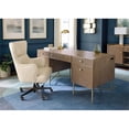 thumbnail image 4 of Bowery Hill Modern Executive Tilt Leather Swivel Chair in Beige, 4 of 9
