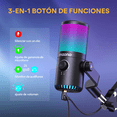 thumbnail image 4 of "Maono Micrófono Gamer Condensador Usb Podcast Pc Dm30 Rgb negro ", 4 of 5
