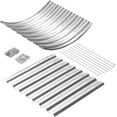 thumbnail image 4 of Land Guard 2 packs 8×4×2ft Raised Garden Bed Outdoor Galvanized Planter Boxes Oval Large Metal Raised Garden Beds for Vegetables (Sliver), 4 of 7