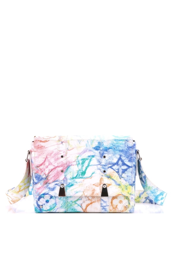 Pre-Owned Trunk Messenger Bag Limited Edition Monogram Pastel Multicolor By Rebag