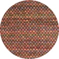 thumbnail image 1 of Ahgly Company Indoor Round Contemporary Dark Almond Brown Abstract Area Rugs, 8' Round, 1 of 6
