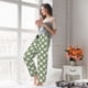 thumbnail image 5 of Balery Daisy Plaid Green Pantalones de pijama para mujer, pijamas ultraligeros, pantalones de estar por casa-Large, 5 of 6