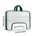thumbnail image 3 of Large Capacity Mesh Zipper File Bag Portable Handheld Document Organizer Transparent Storage Pouch Subject Classification Folder Durable Waterproof Bag For Office School Travel Use, 3 of 5