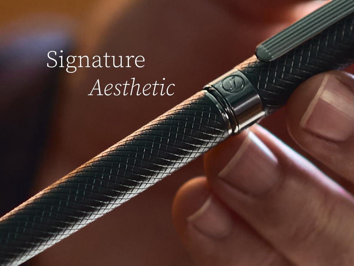 All Black Ballpoint Pen -stunning Luxury Metal Matt  Schmidt Refill Gift Set For Men & Women Professional Executive Office Nice Fancy Designer Pens